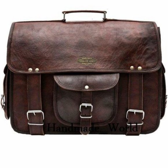 Handmade World Other - Handmade World Leather Cross Body Messenger Bag